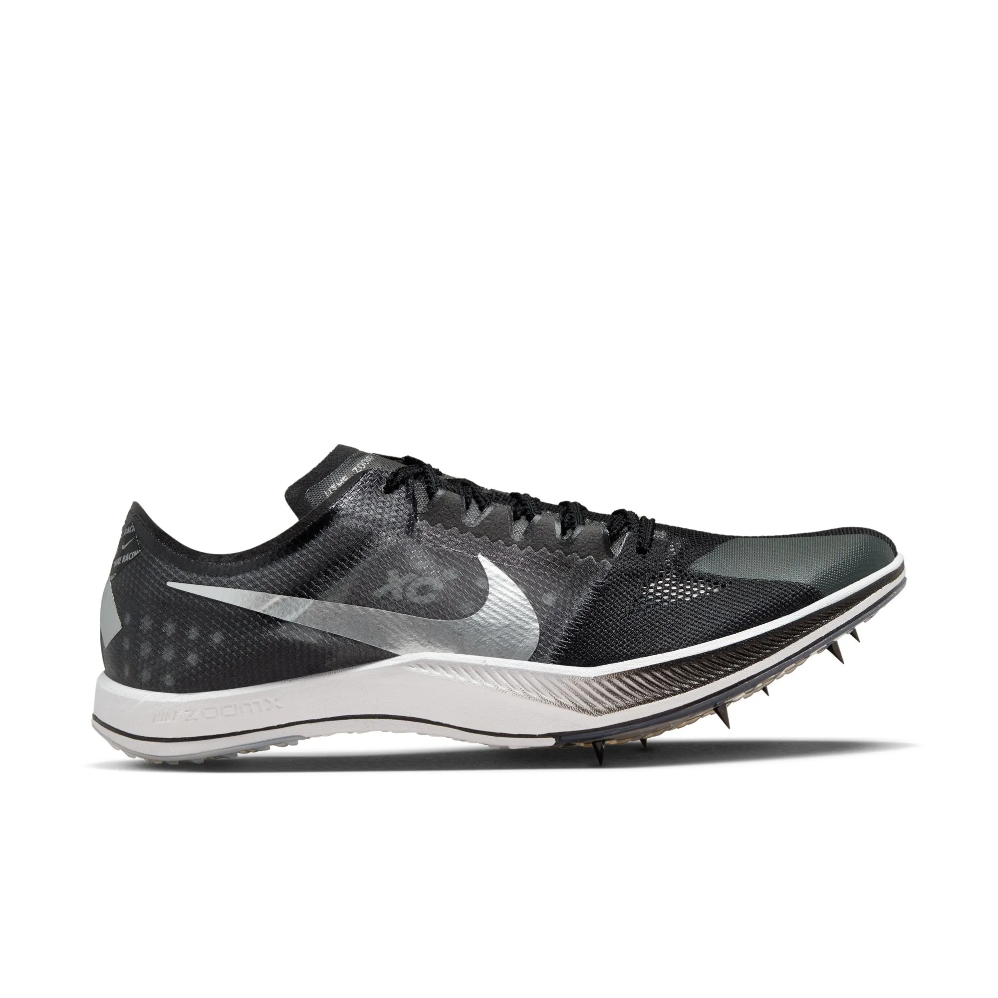 running in humid conditions bootie - style shoes DRAGONFLY XC - 001 BLACK/METALLIC SILVER