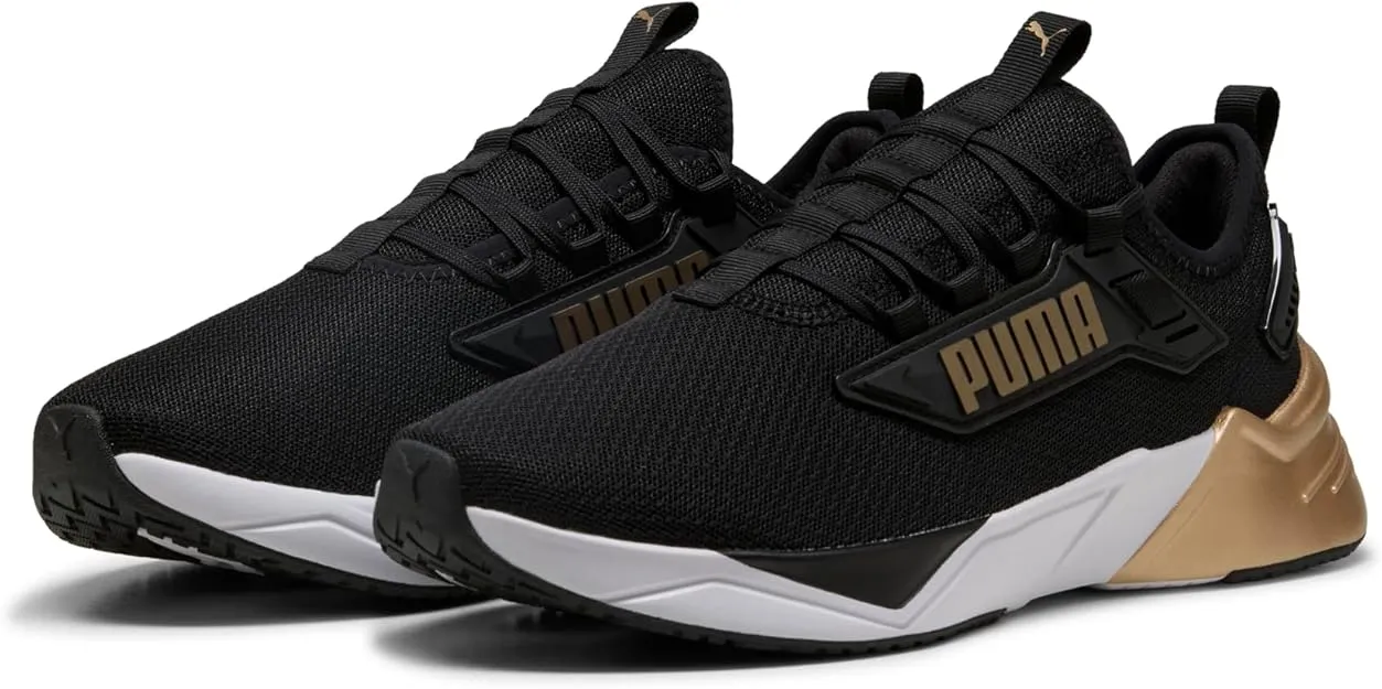 Cool Pop Comfort Shank Puma Men'S Retaliate Black/Gold Running Shoes