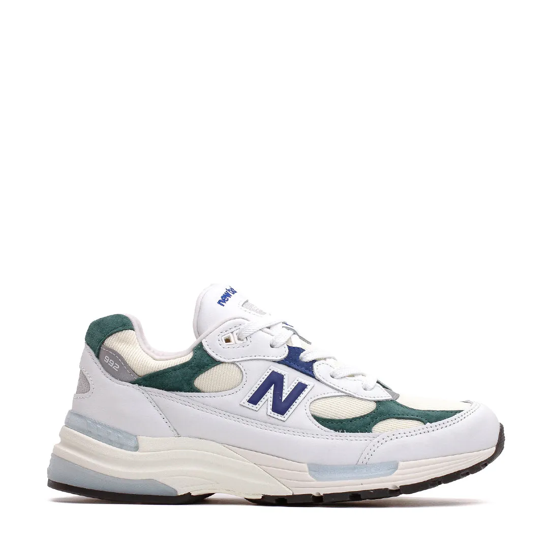 New Balance Unisex Made in USA 992 White Marsh Green U992GB Track Support