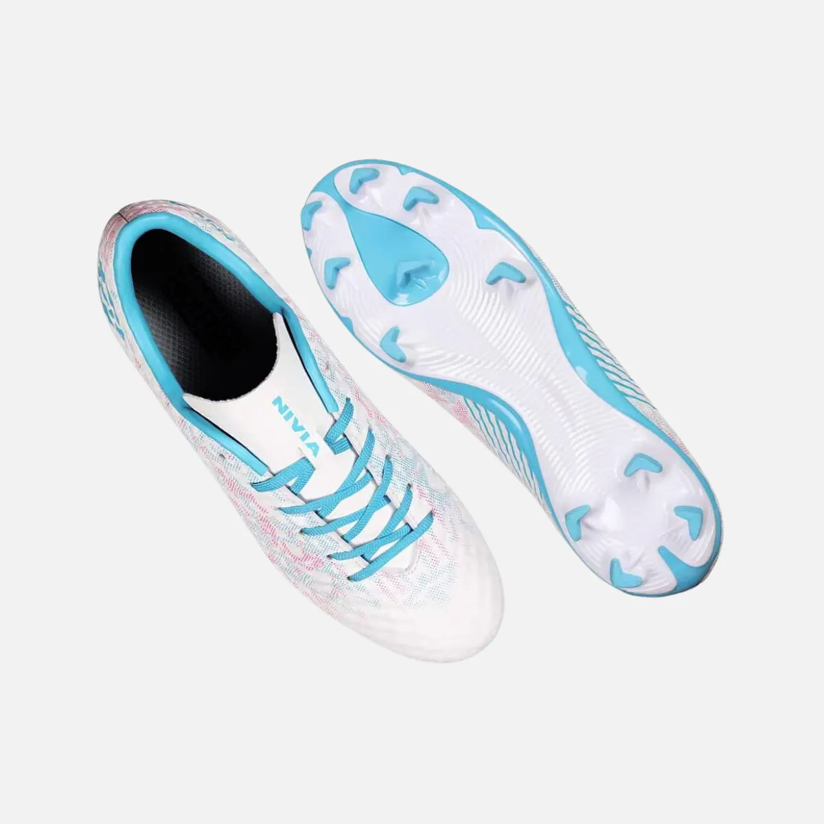 Nivia Oslar 3.0 Unisex Football Studs -White Mid Top