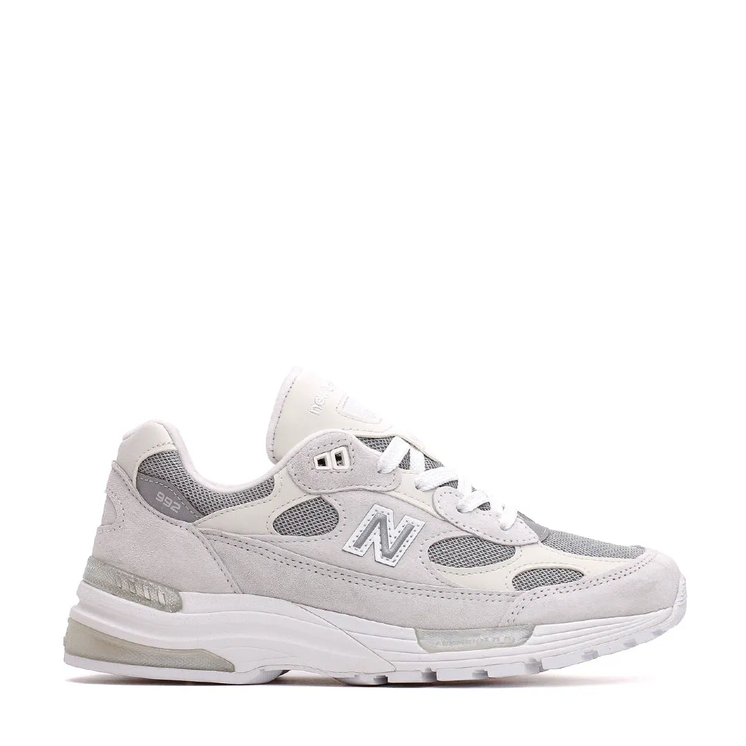 Ultra Flexible Grooves New Balance Unisex Made in USA 992 White Reflection U992NC