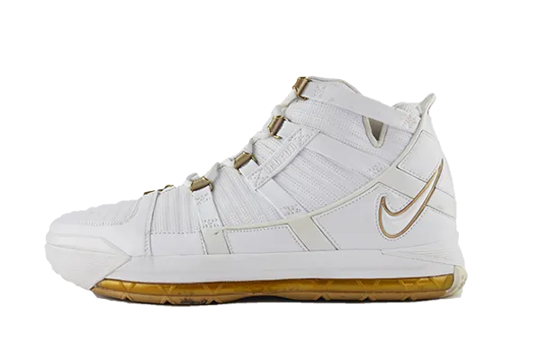 Support Cushion Feel Hollow Tube Cushion Nike LeBron 3 'White/Gold"
