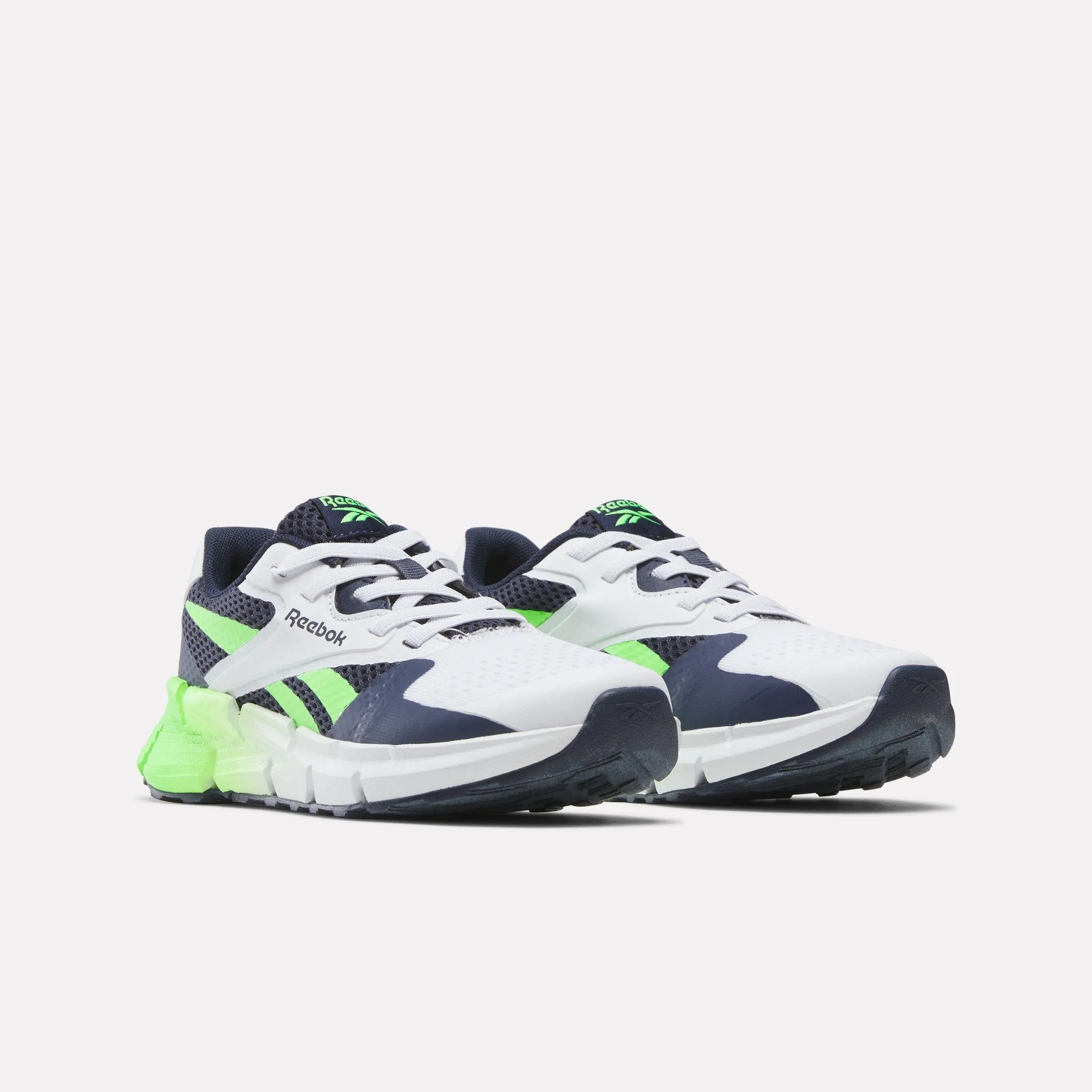 moisture - wicking sock Reebok Footwear Kids Zig Dynamica 5 Elastic Lace Shoes - Pre-School WHITE/VECTORNAVY/SOLARLIME