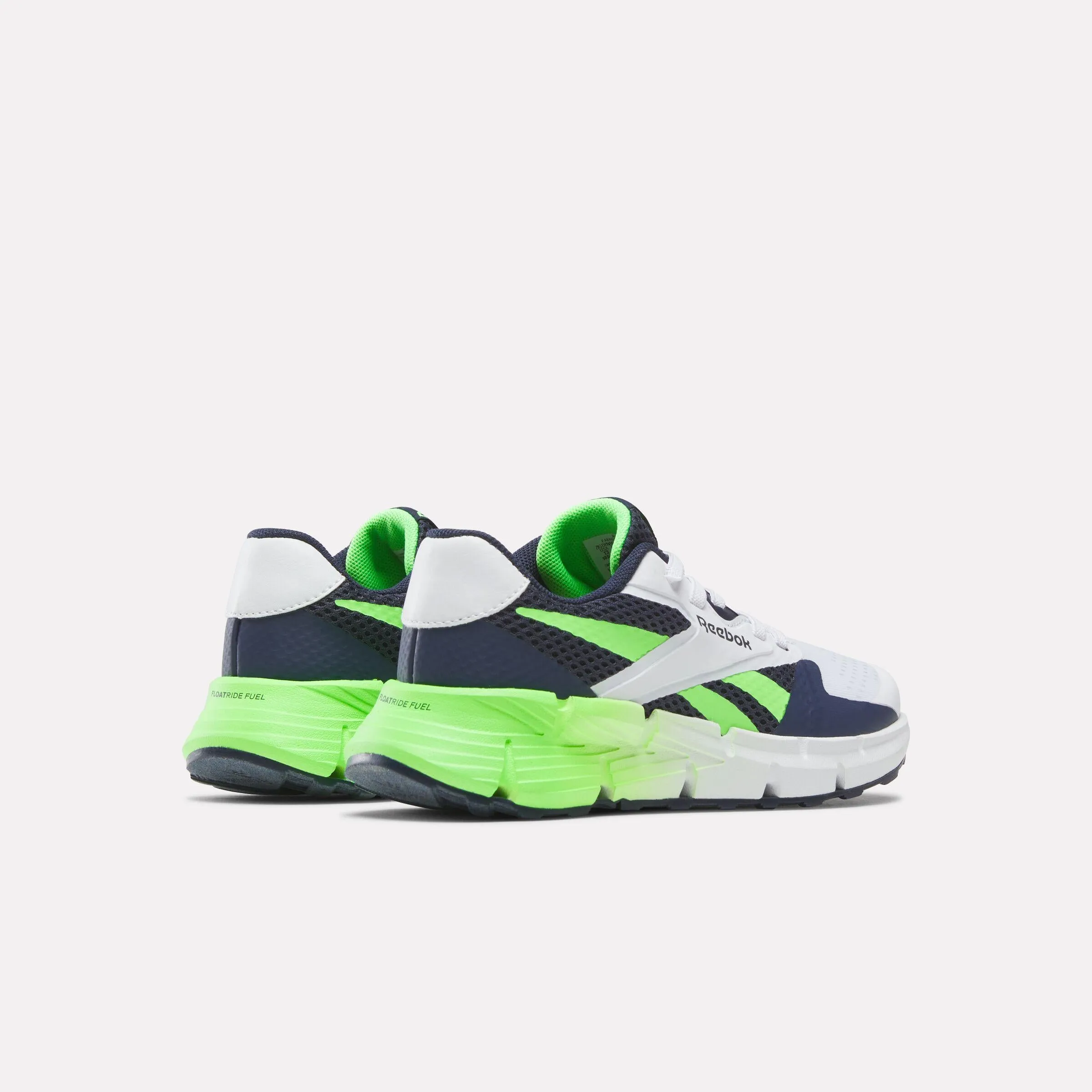 running at night running - event Reebok Footwear Kids Zig Dynamica 5 Elastic Lace Shoes - Pre-School WHITE/VECTORNAVY/SOLARLIME