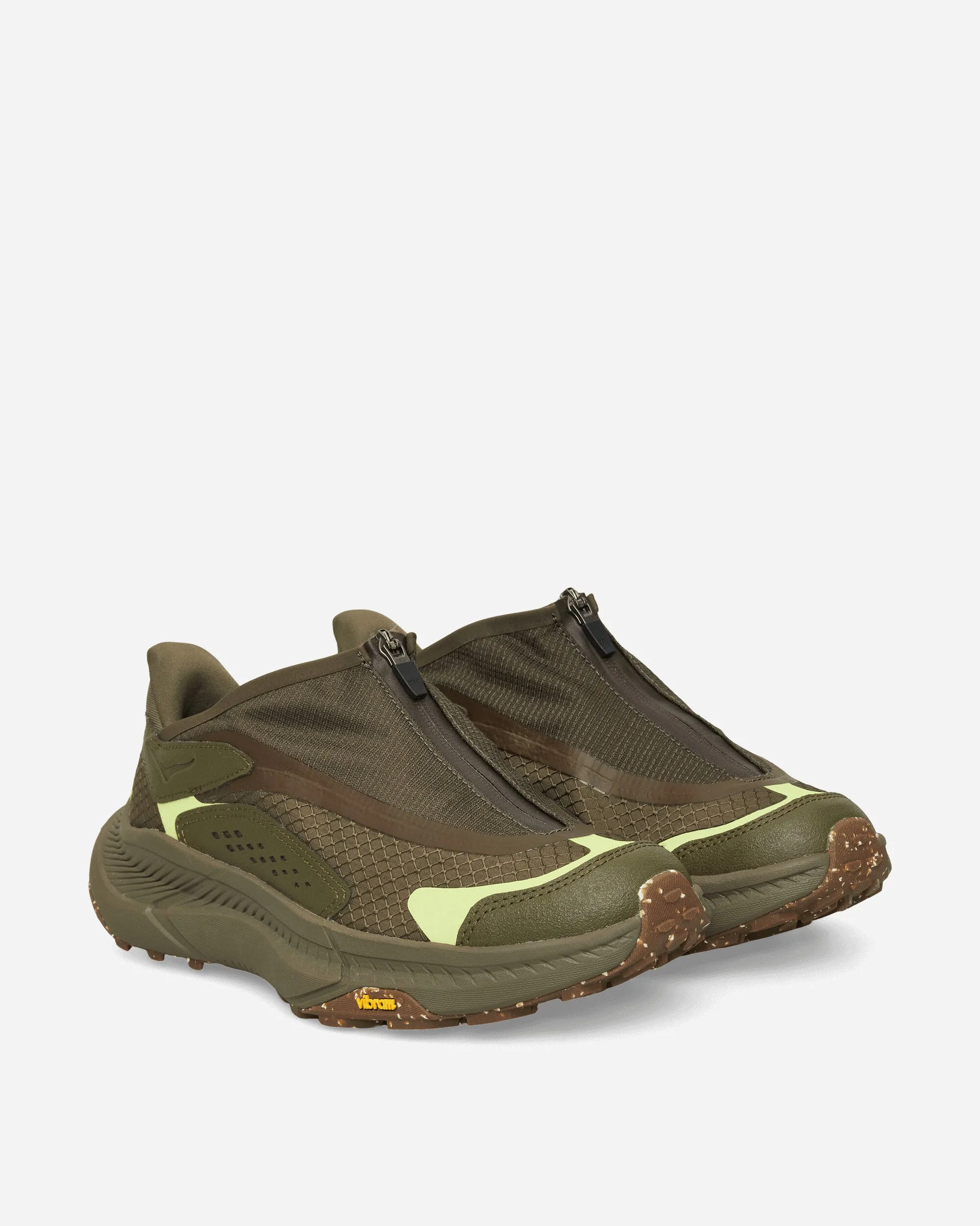 Hexagonal Lug Pattern Eco Friendly Dyeing Project Transport Sneakers Deep Umber / Antique Olive