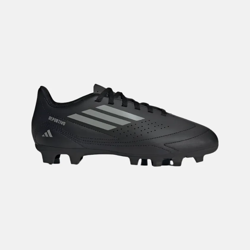 Summer Heat Urban Style Adidas Deportivo III Flexible Kids Boys Football Ground Shoes -Core Black/Grey Three/Core Black