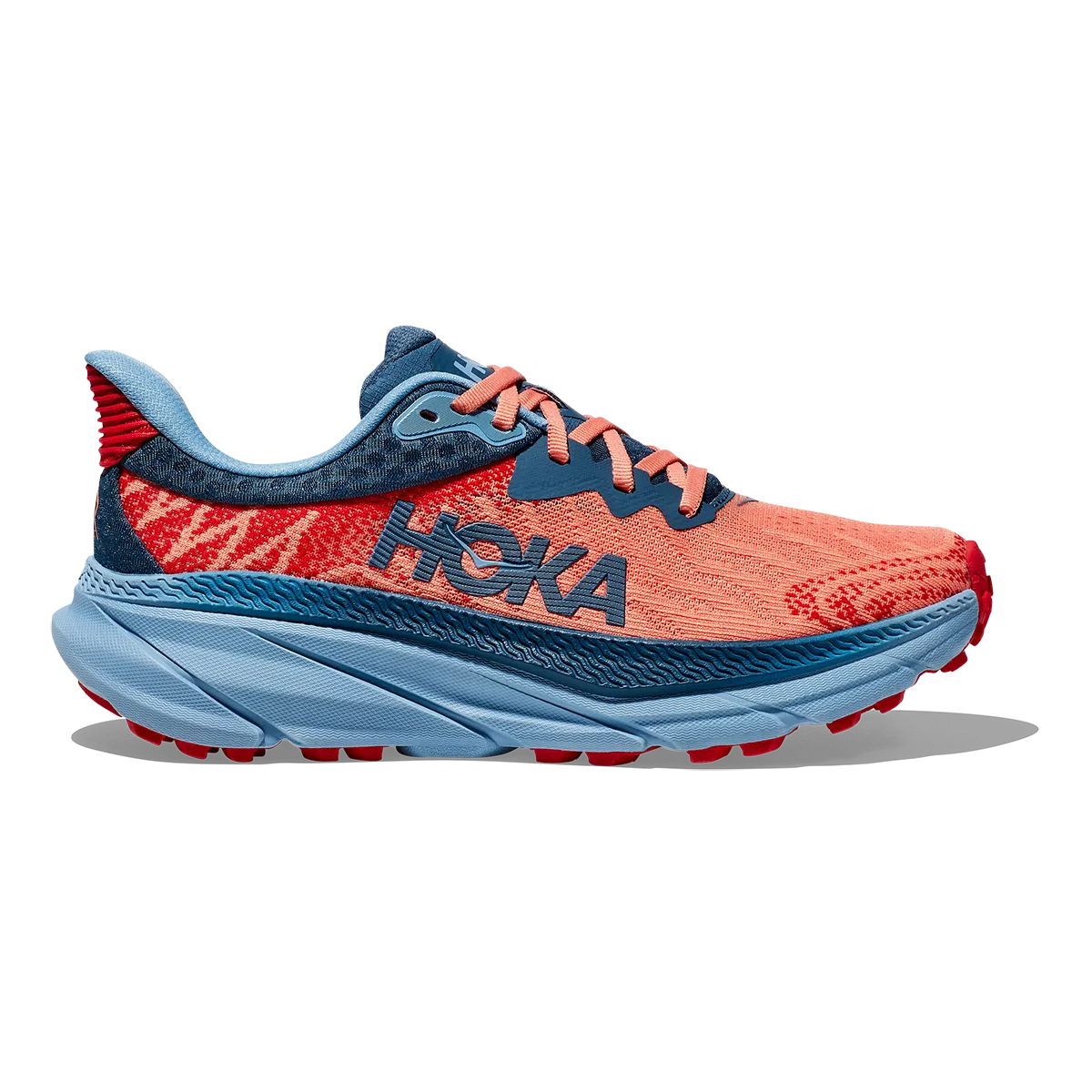 Hoka Challenger ATR 7 - Papaya - Real Teal Soft Arch Good Traction