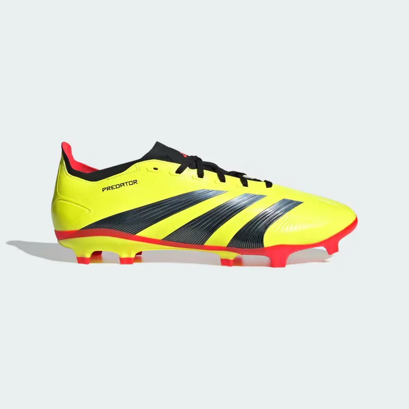 Adidas Predator League Firm Ground Football Shoes -Team Solar Yellow 2/Core Black/Solar Red Game Ready Fairy Step