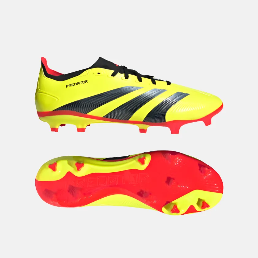 Adidas Predator League Firm Ground Football Shoes -Team Solar Yellow 2/Core Black/Solar Red Luggage Fit Casual Move