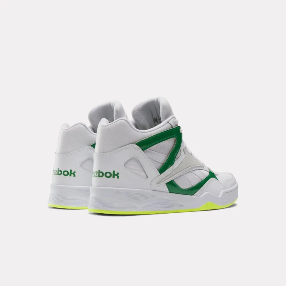 Reebok Footwear Men Reebok Royal BB4500 Hi 2 Basketball Shoes FTWWHT/GLEGRN/SOACYE Leather Touch Comfortable fit
