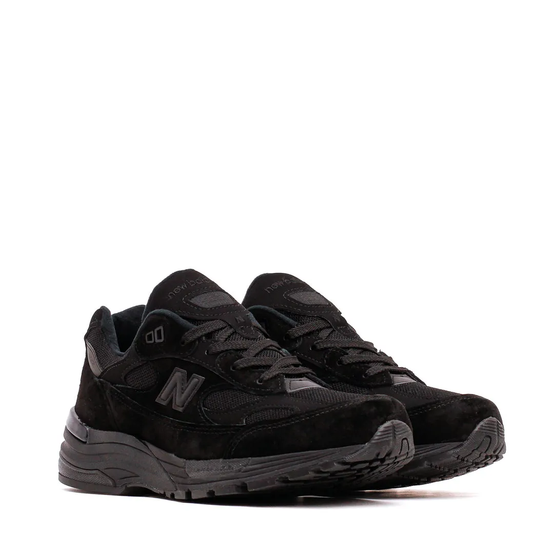 Padded Tongue Construction New Balance Unisex Made in USA 992 Triple Black U992TB