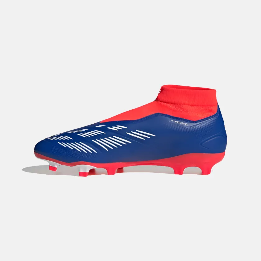 Quiet Step River Cross Adidas Predator League Laceless Firm Ground Unisex Football Shoes -Lucid Blue/Cloud White/Solar Red