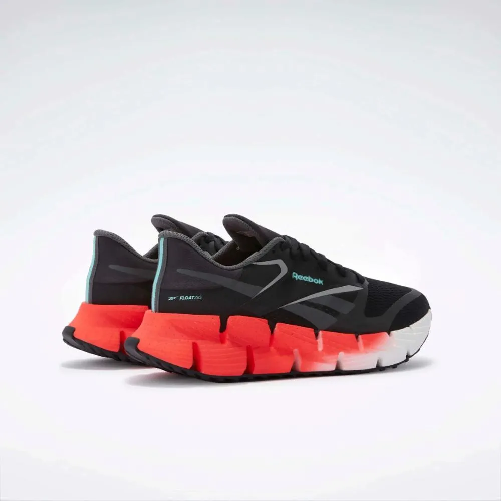 Reebok Footwear Men FloatZig 1 Shoes BLACK/GREY 5/WHITE MoldedMidfoot fashionable appearance shoes