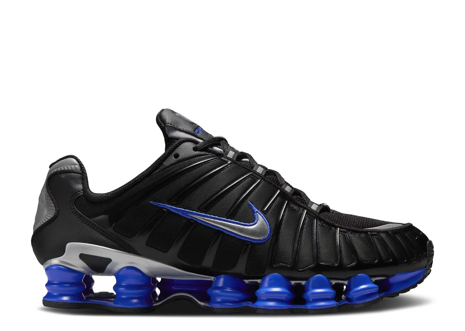 hybrid sole shoes All-Purpose Cushioning Nike Shox TL Black Racer Blue Metallic Silver