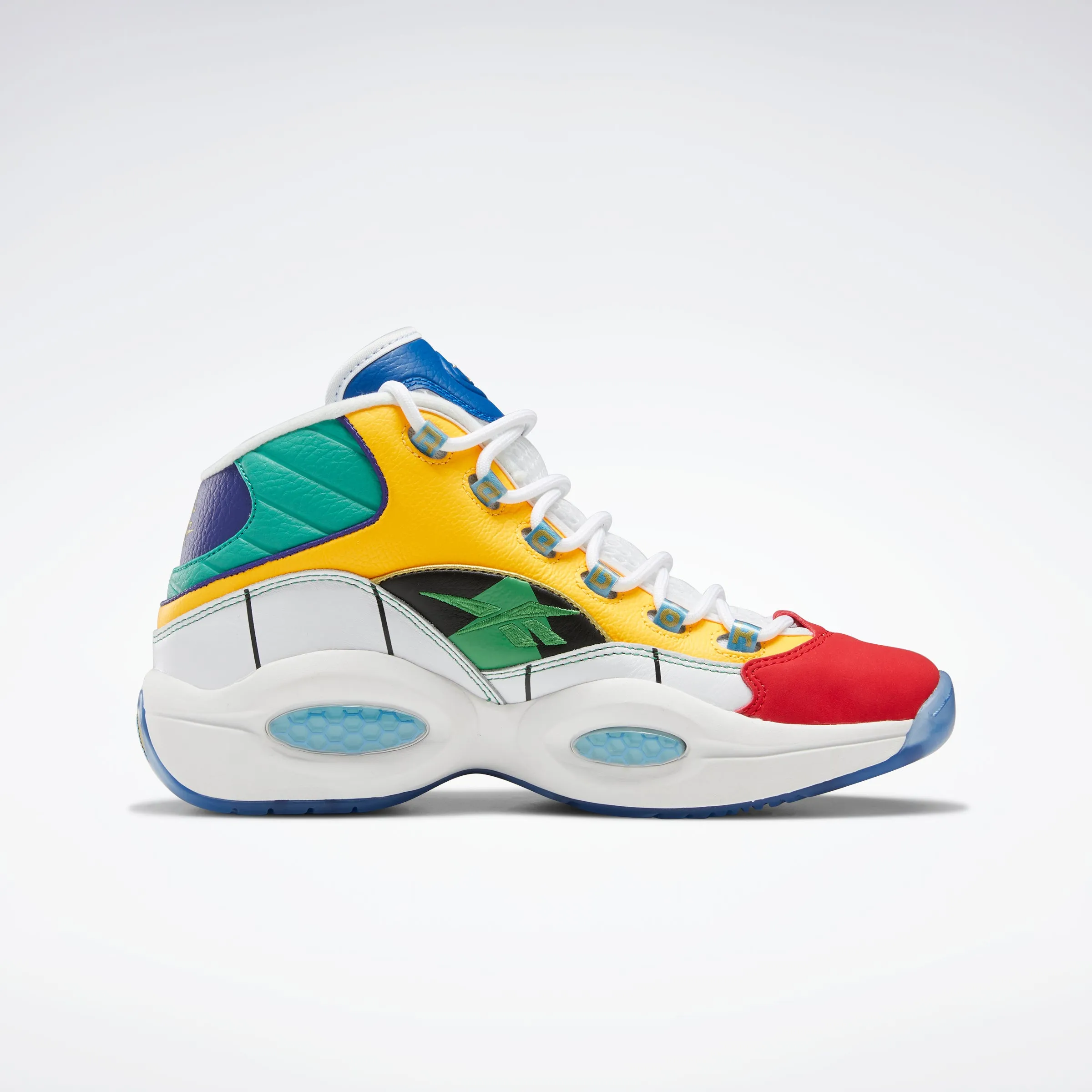 Reebok Footwear Men Concepts X Question Mid Shoes Vecred/Glegrn/Sogold mesh construction