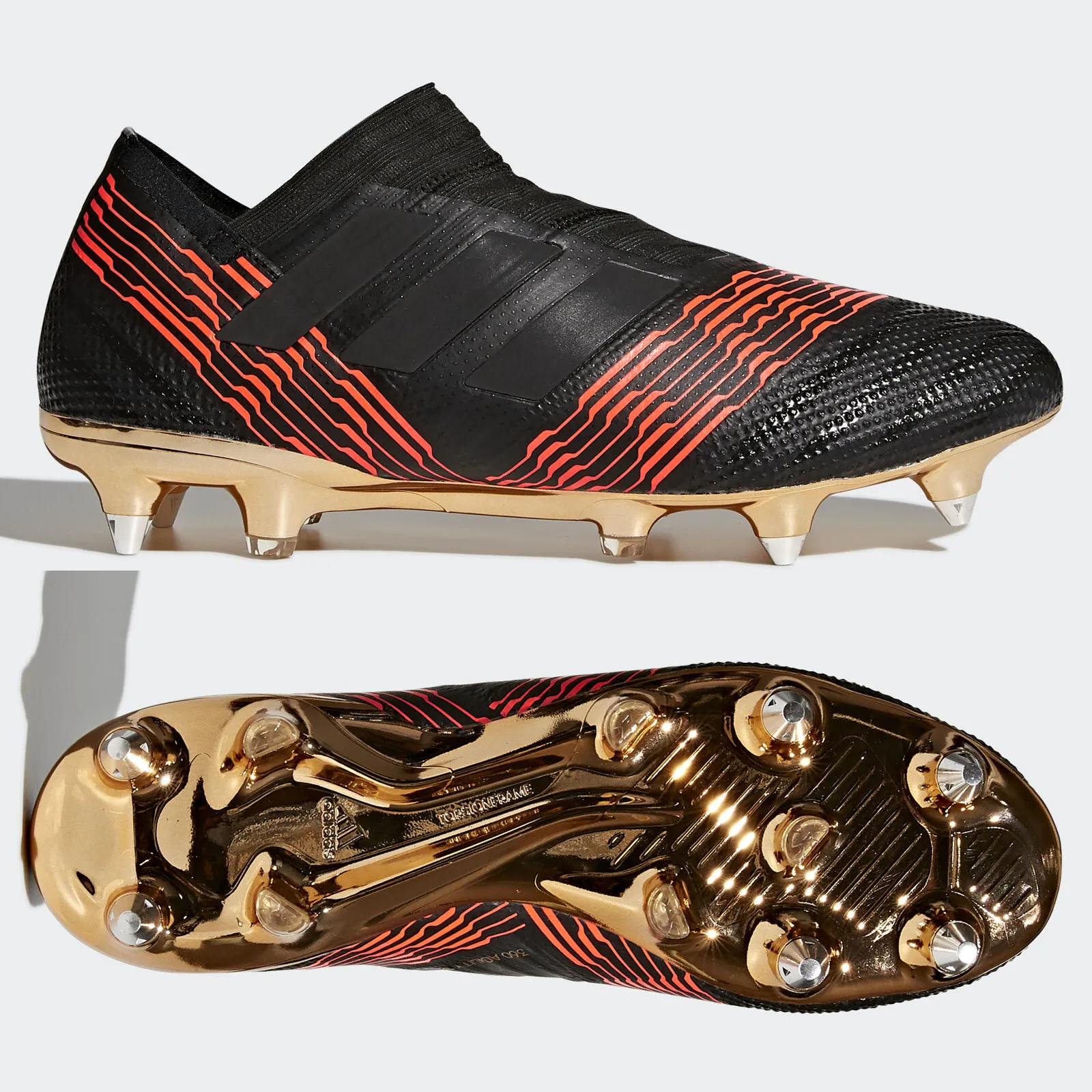 Ventilated Fit Firm Hold adidas Nemeziz 17  SG Mens - Core Black