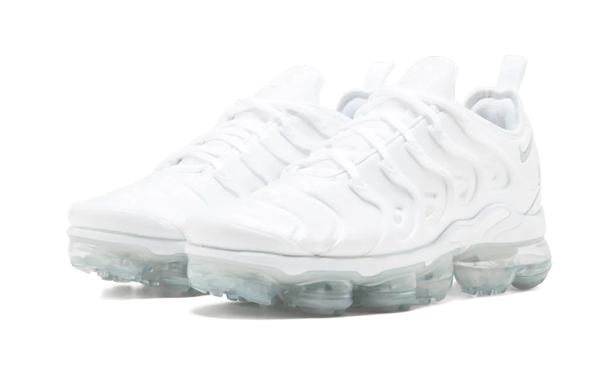 Air Vapormax Plus "Triple White" cushioned fabric shoes synthetic insole shoes