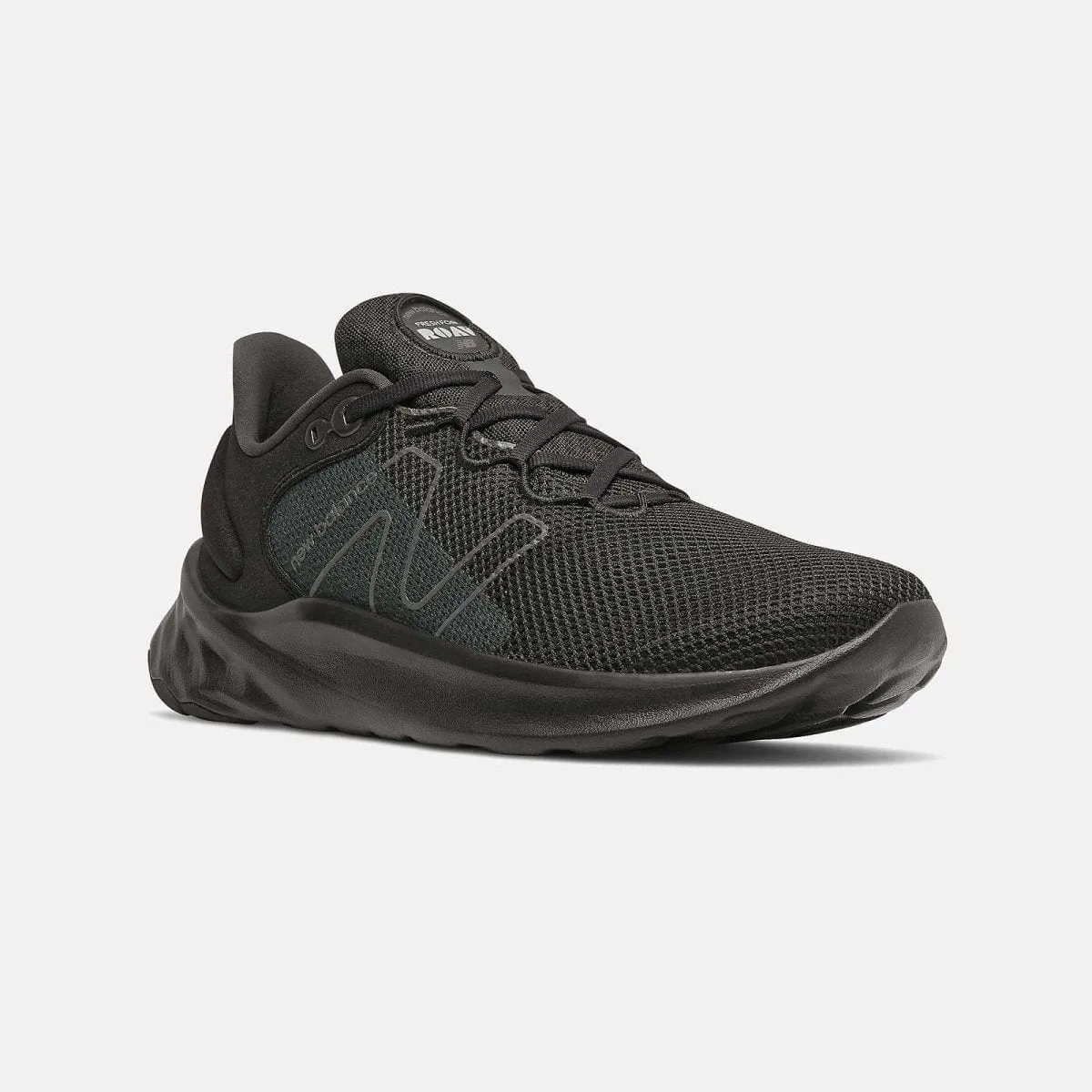 New Balance Men'S Fresh Foam Roav V2 Triple Black Running Shoe Easy Wear Slip Resistant