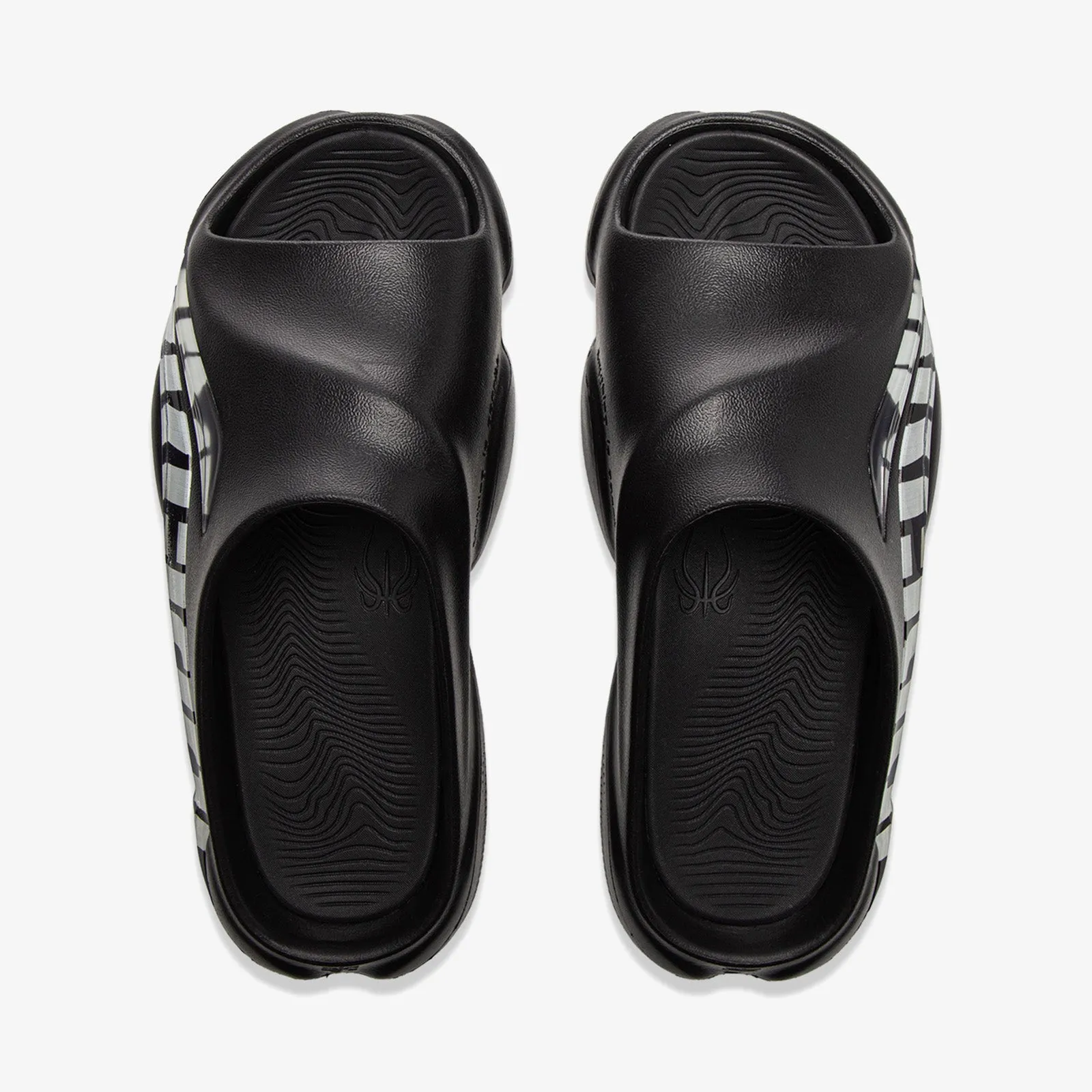 Compression Molded Midfoot Torsional Rigidity Frame BadFive OG Slide - Black