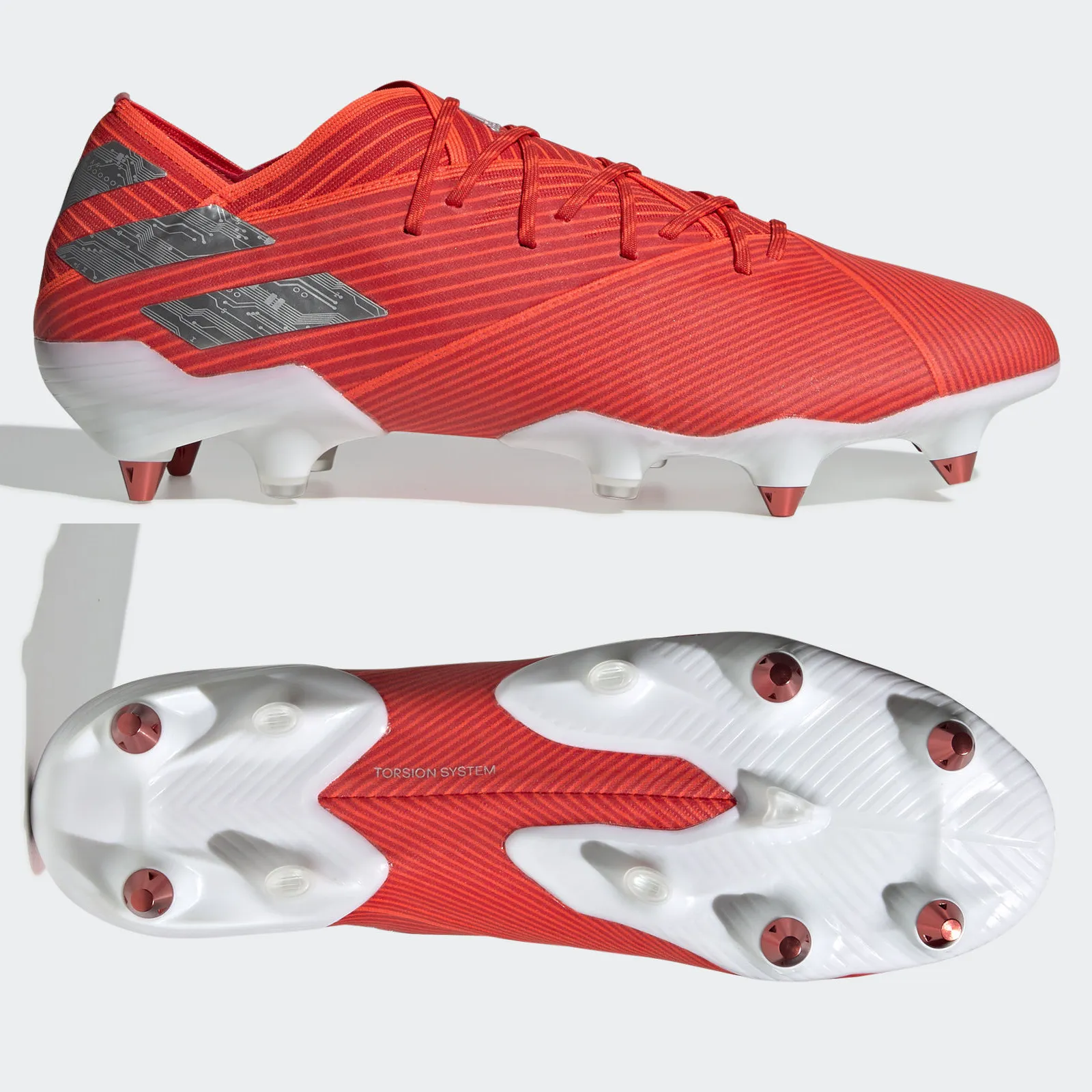 adidas Nemeziz 19.1 SG Mens - Active Red* Support Cage Dynamic support
