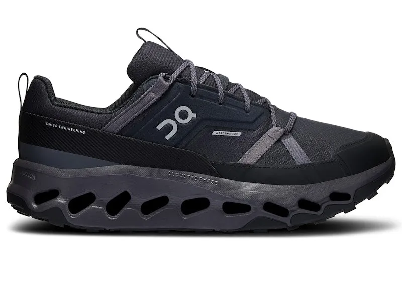On Running Cloudhorizon Waterproof Black Eclipse Walking Ease Knit Fabric Design