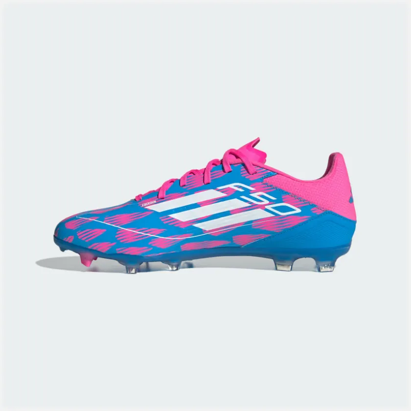 Adidas F50 League Firm/Multi-Ground Men's Football Shoes -Solar Blue/Cloud White/Solar Pink City Run