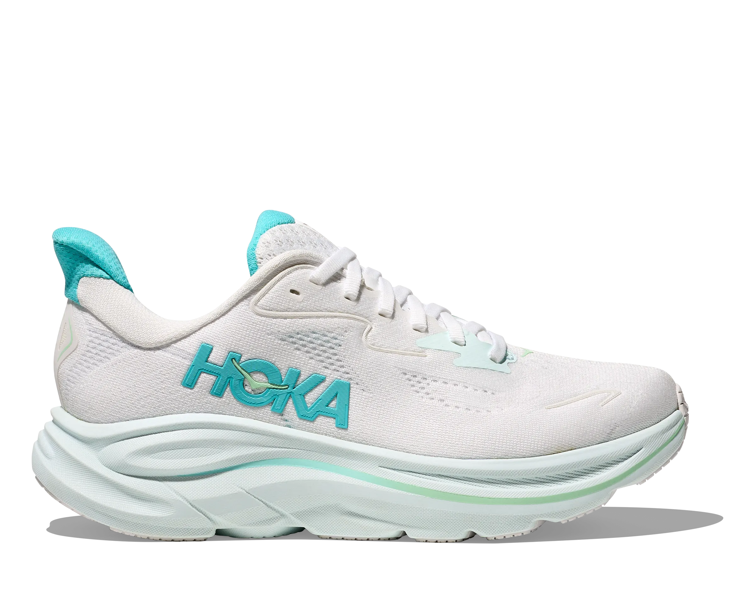 Lightweight Sole All Terrain Shoes WOMEN'S CLIFTON 10 - B - WTCL WHITE / CIELO BLUE
