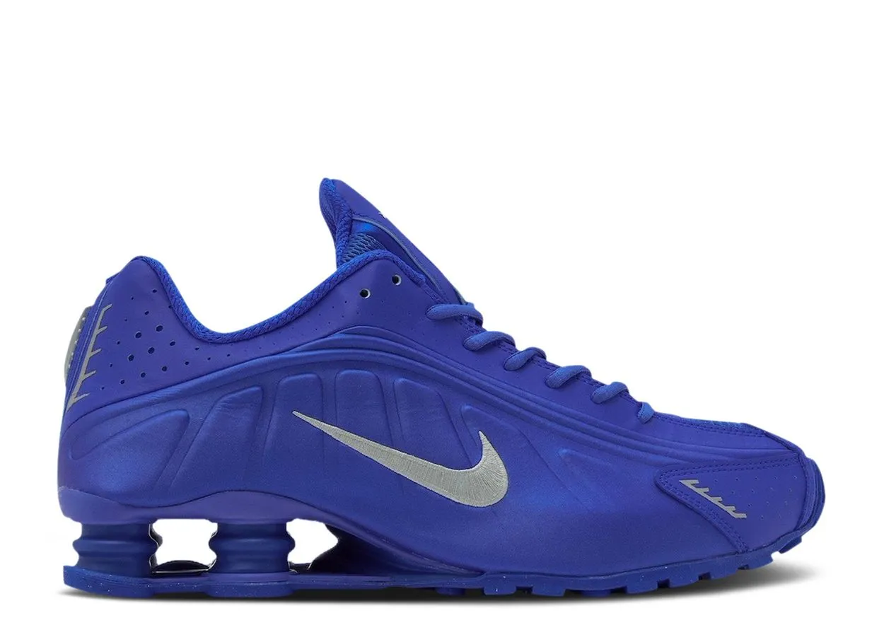 Metallic weight - loss running shoe intention Nike Shox R4 Racer Blue Metallic Silver