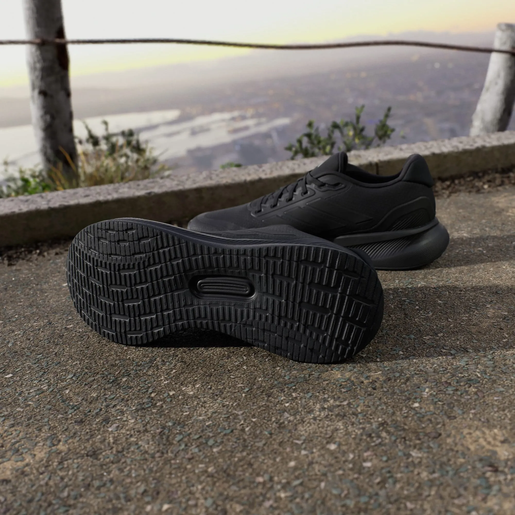 Slip Safe Water Edge Adidas Men'S Runfalcon 5 Triple Black Running Shoes