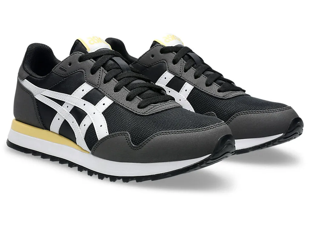 Asics Men'S Tiger Runner Ii Black/White Running Shoes Clean Step