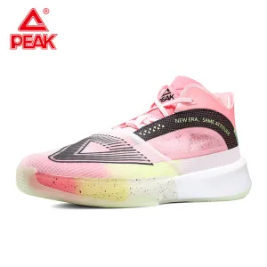 PEAK Andrew Wiggins Basketball Shoes Limited Edition TAICHI Pink Mid Top Style