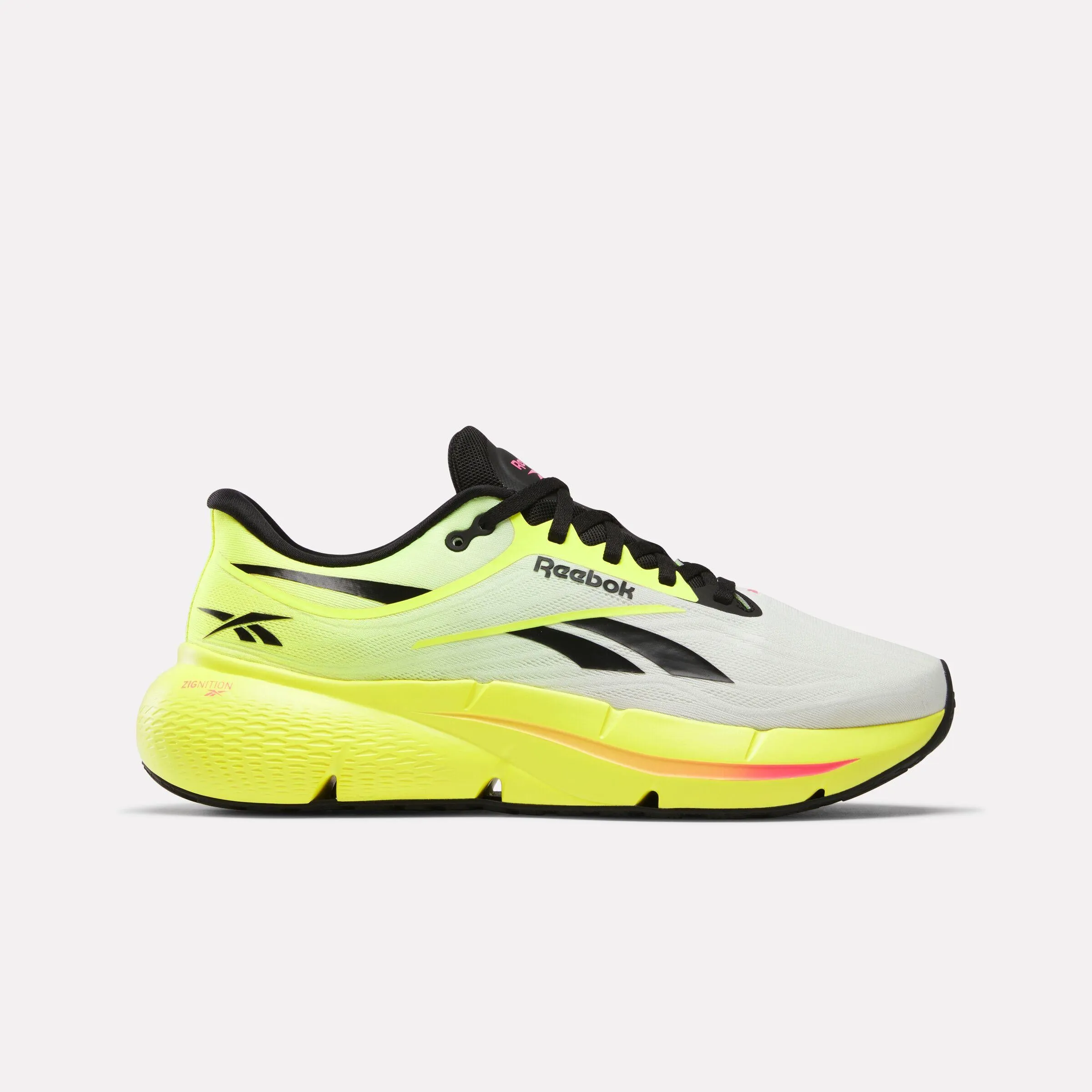 Reebok Footwear Men Zignition Running Shoes BLACK/ELECTRIC YELLOW Energy - returning hill training shoes