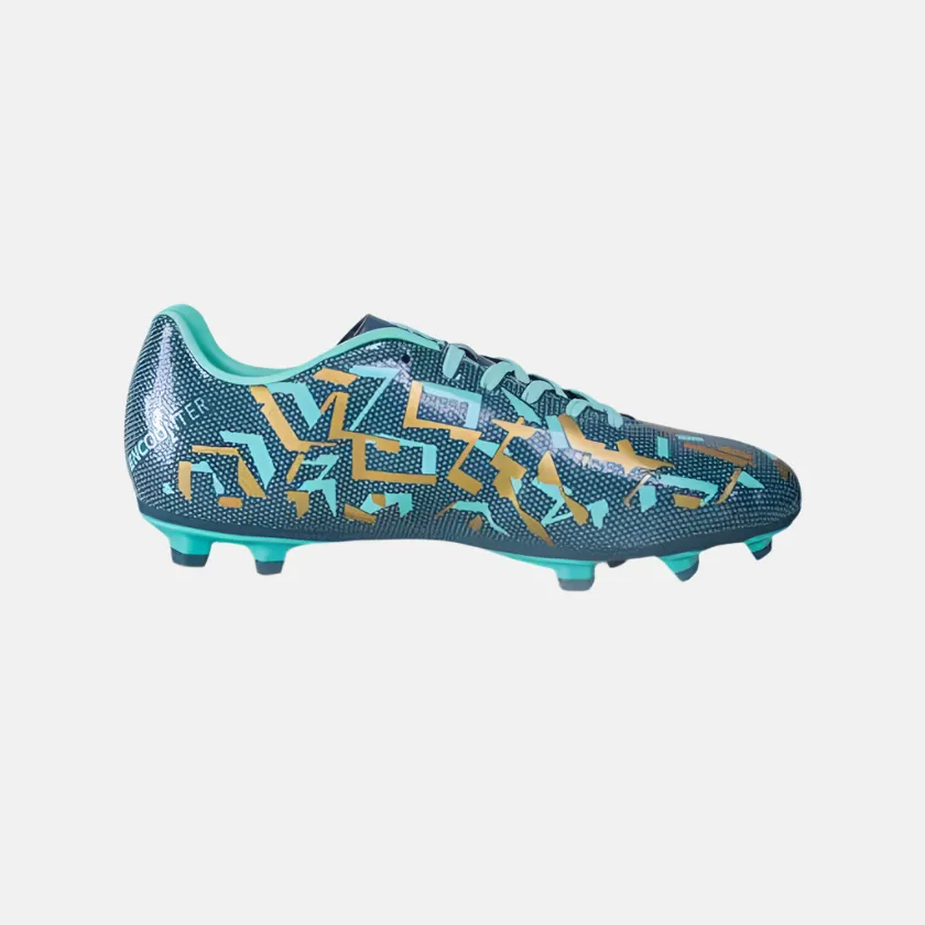 Nivia Encounter 10.0 Kids Unisex Football Shoes -Hunter Green Shine Silver