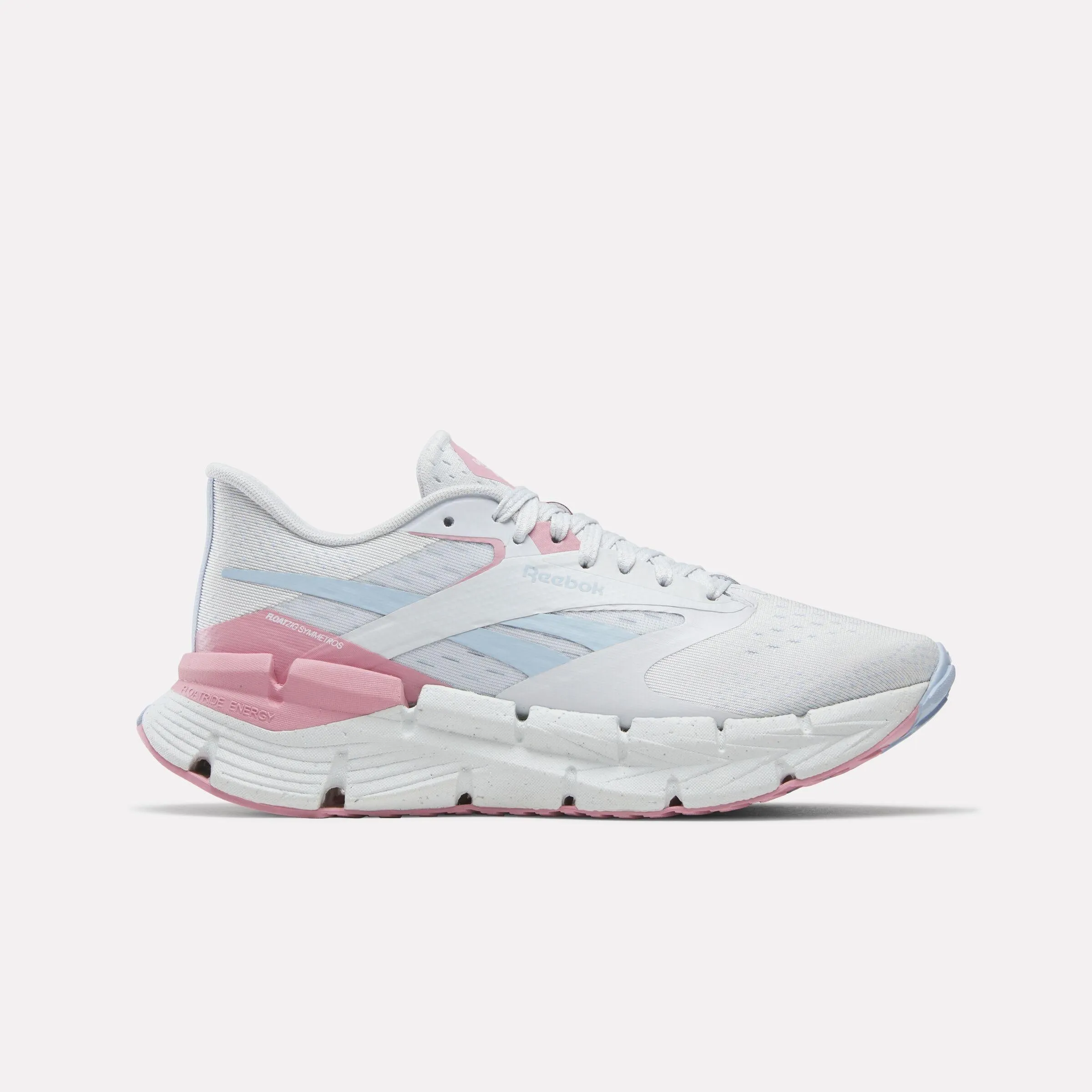 Reebok Footwear Women FloatZig Symmetros Shoes MOON/DUSTY ROSE/Y2K BLUE Icy Terrain