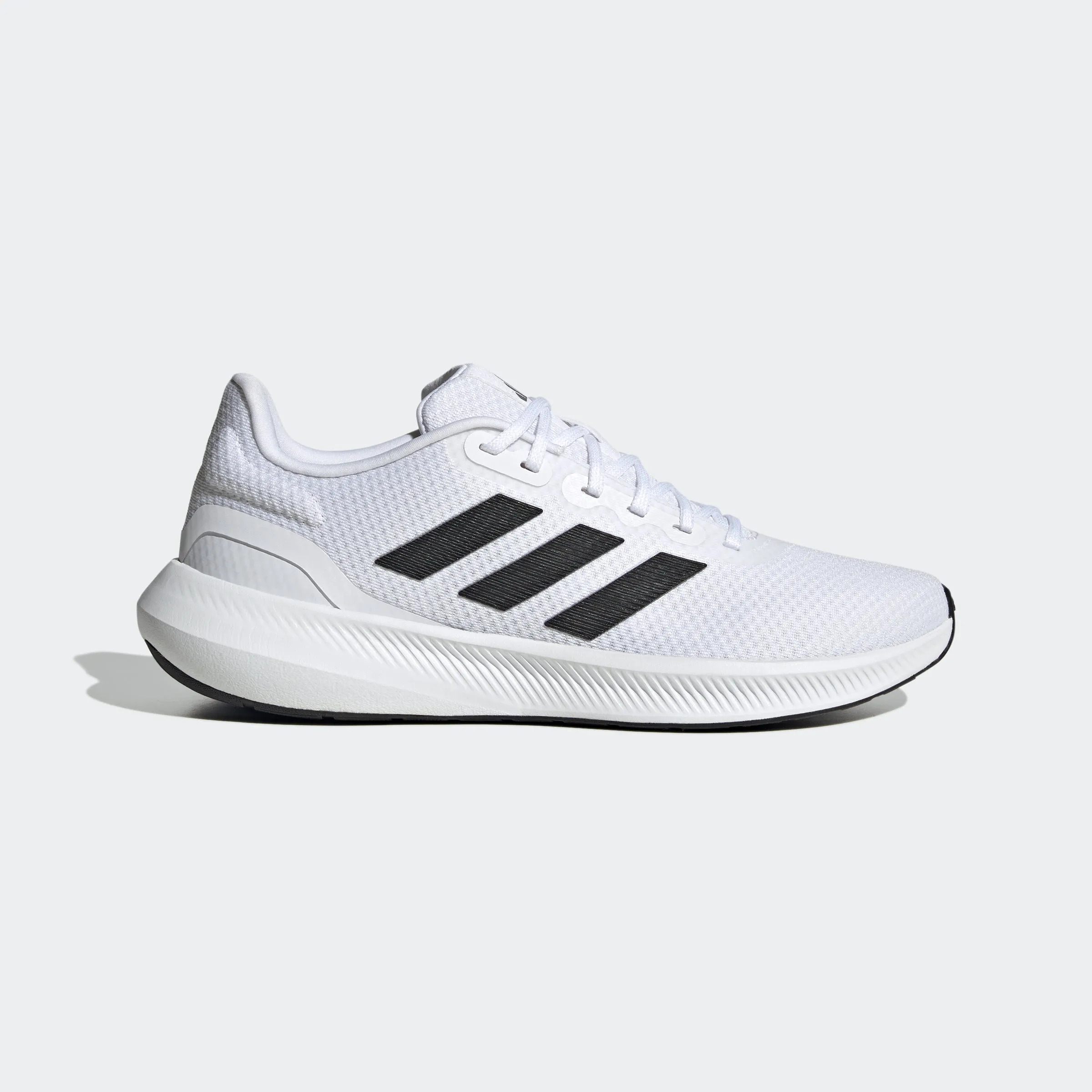 adidas RUNFALCON 3.0 Cloudfoam Running Shoes | White/Black | Men's Relay race orthopedic shoes