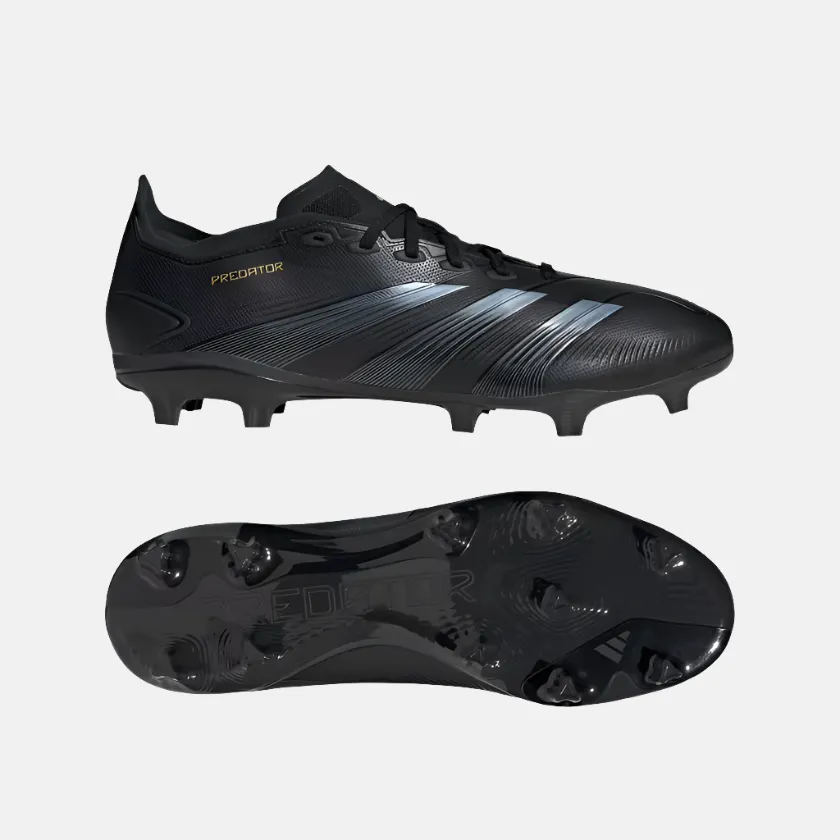 Swift Path Event Mode Adidas Predator League Firm Ground Men's Football Shoes - Core Black/Carbon/Gold Metallic