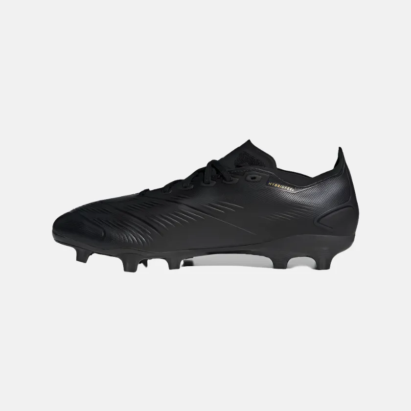 Adidas Predator League Firm Ground Men's Football Shoes - Core Black/Carbon/Gold Metallic Earth Tone Flexibility Feature
