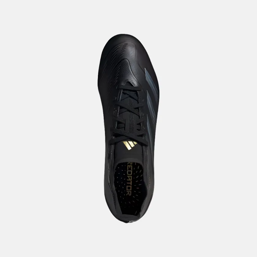 Adidas Predator League Firm Ground Men's Football Shoes - Core Black/Carbon/Gold Metallic Comfortable