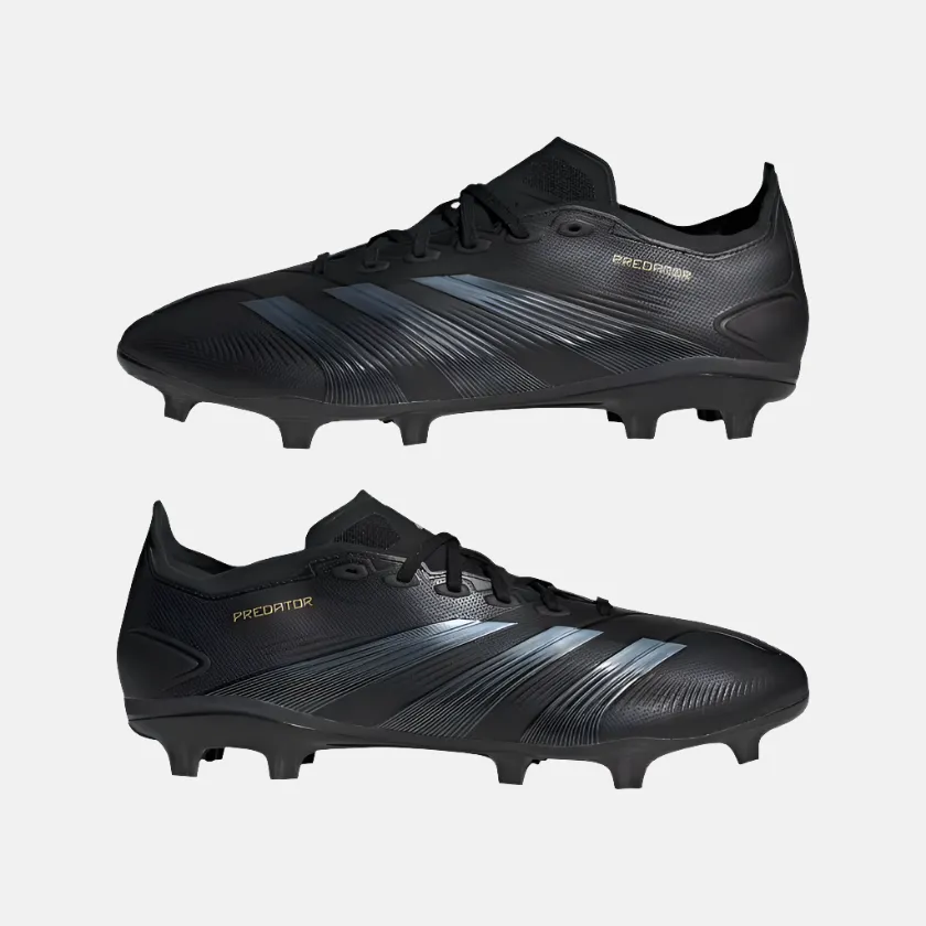 Muscle Aid Fresh Tone Adidas Predator League Firm Ground Men's Football Shoes - Core Black/Carbon/Gold Metallic