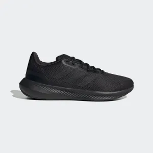 balance improvement anti - blister running shoes adidas RUNFALCON 3.0 Wide Cloudfoam Running Shoes | Black | Men's