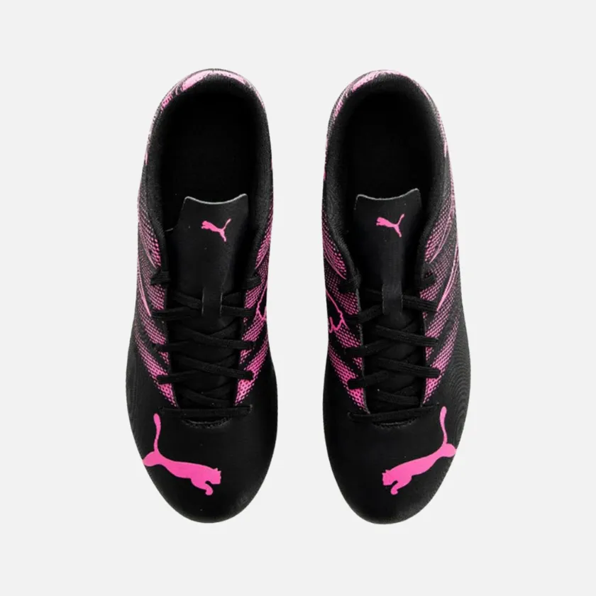 Puma Attacanto FG/AG Cleats Men's Football Shoes -Black/Poison Pink Family Time