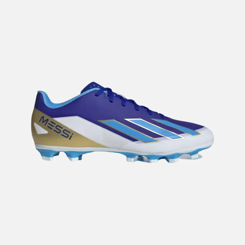 Fast pace Adidas X Crazyfast Messi Club Flexible Ground Unisex Football Shoes -Lucid Blue/Blue Burst/Cloud White