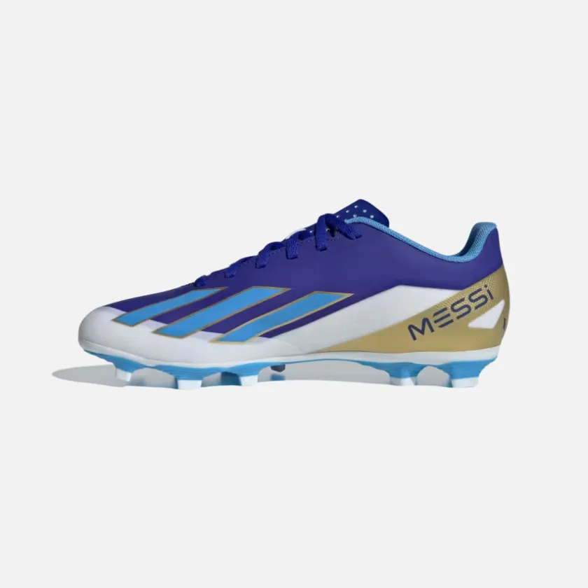 Adidas X Crazyfast Messi Club Flexible Ground Unisex Football Shoes -Lucid Blue/Blue Burst/Cloud White Skate Cool