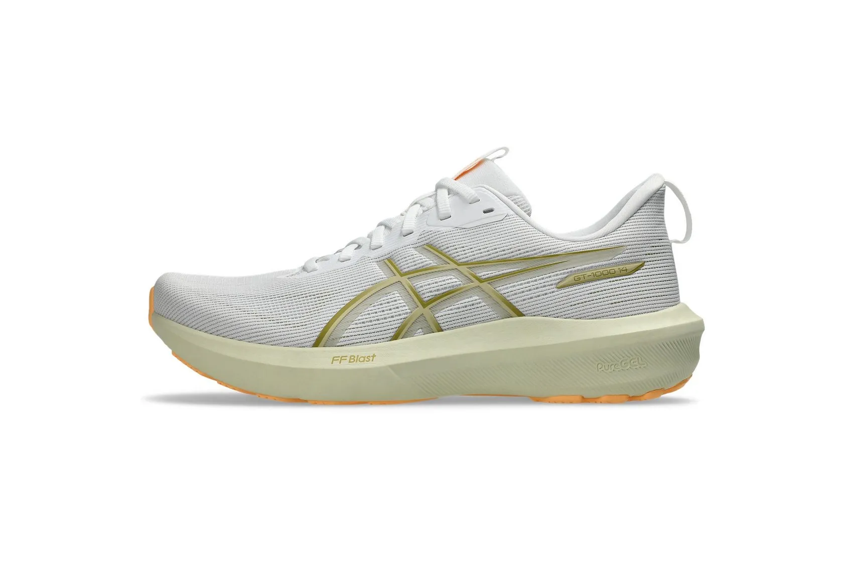 Training Asics Men'S Gt 1000 14 White/Lemon Running Shoes