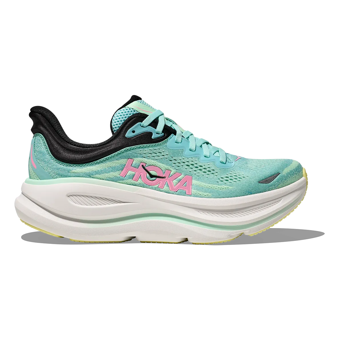 Hoka Bondi 9 Blue Spark - Mint Fluorite Timeless lining Chill Vibe
